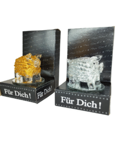 Glasschwein Kugel gold (VPE 10)