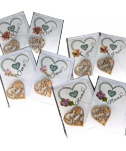 Glückwunschkarte mit Holzherz (VPE24)