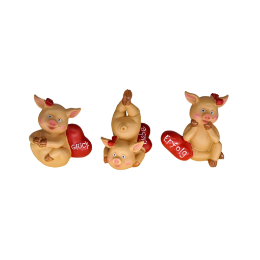 Schwein auf Herz mit Spruch (VPE 3)