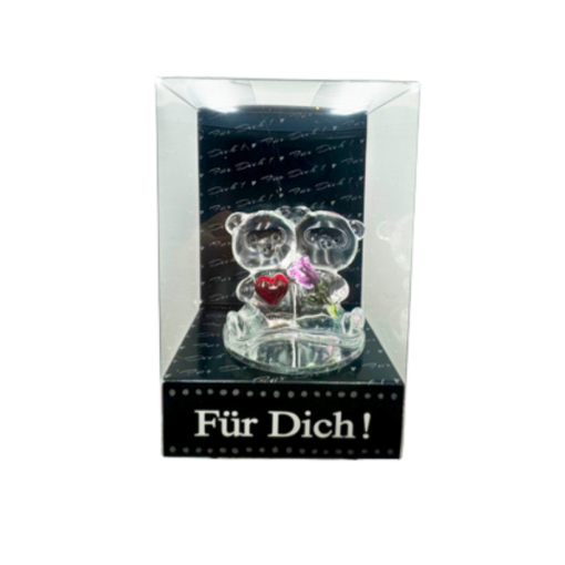 Zwei Glasbären mit Herz