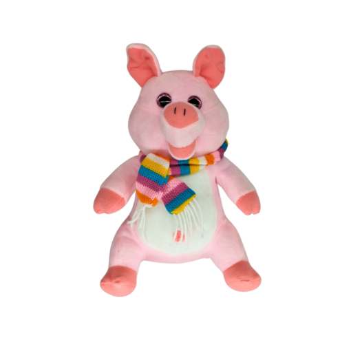 Plüschschwein mit Schal (VPE 5)
