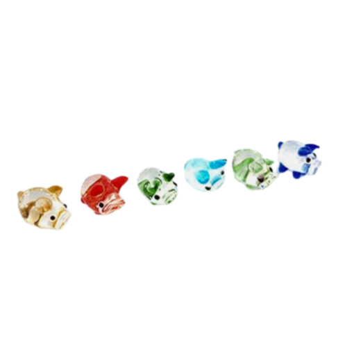 Glasschwein, 1,5 cm, farb.  (VPE 48)