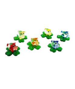 Glasschwein gesprenkelt auf Glasklee (VPE 24)