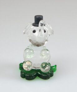 Alternative view of Glaselefant mit Zylinder auf Glasklee (VPE20)