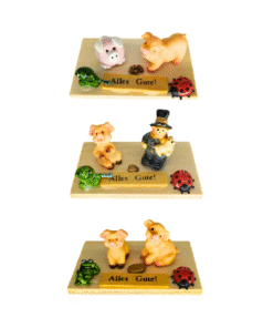 Holzbrett geputzt mit Glücksbringern (VPE 10)