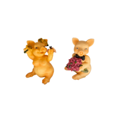 Alternative view of Resinschwein mit Blumen (VPE 4)