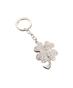 Alternative view of Schüsselanhänger Kleeblatt glitzernd (VPE12)