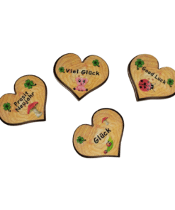 Holzherz natur mit Spruch (VPE 40)