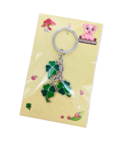 Schlüsselanhänger mit 3 kl. Kleeblättern (VPE 12)