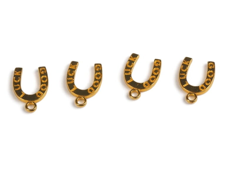 Metalltalis gold; Hufeisen "Good Luck" (VPE 100)