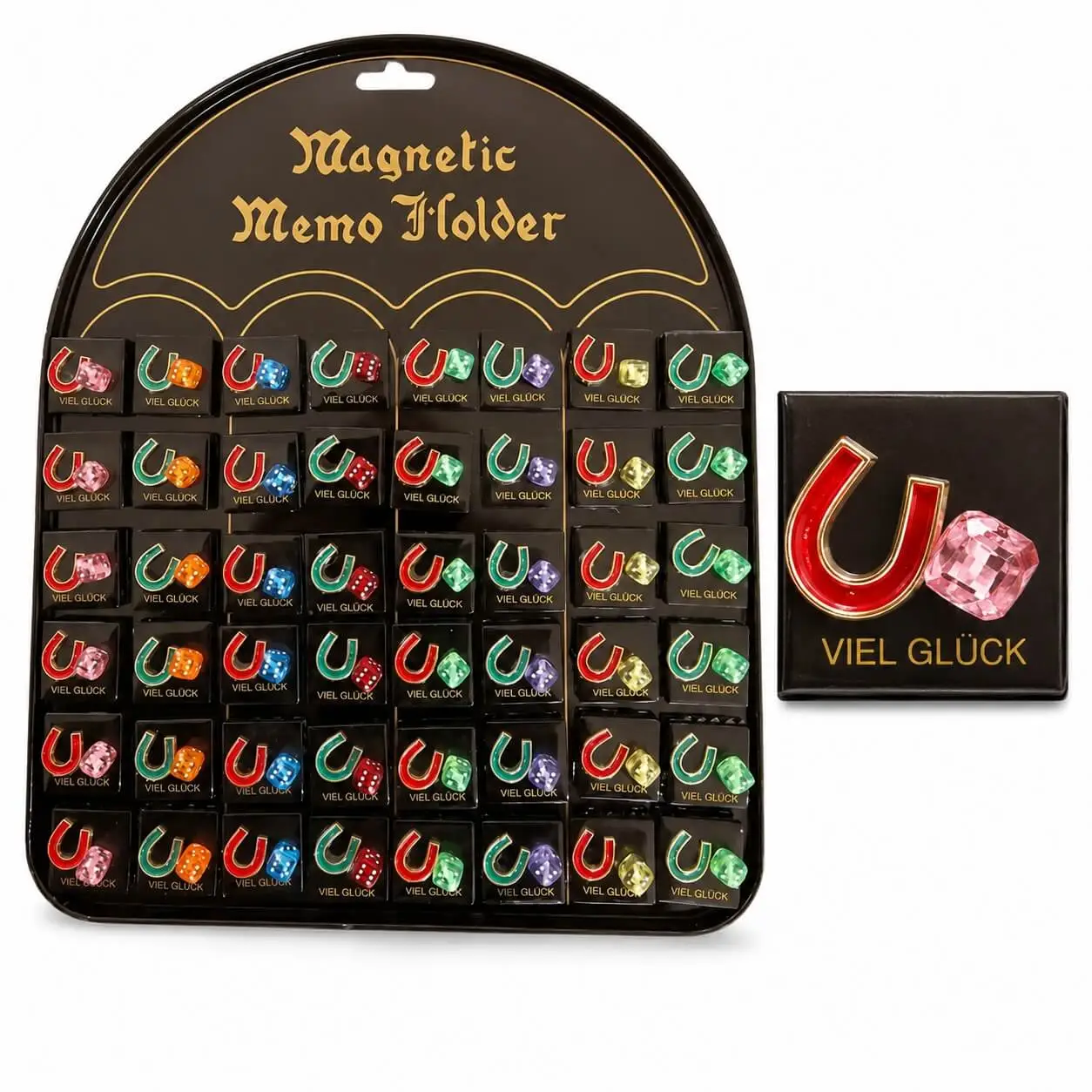 Glasfliese Magnet mit Würfel (VPE 48) (Kopie)