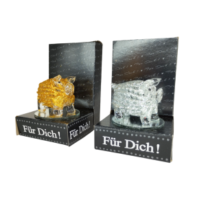 Glasschwein Kugel gold (VPE 10)