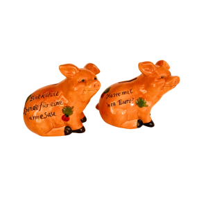 Lustiges Sparschwein sitzend (VPE 2)