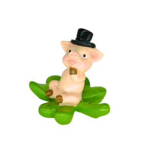 Schwein sitzt auf Kleeblatt (VPE 24)