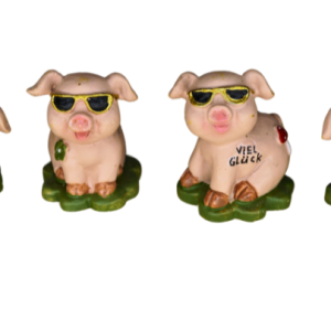 Schwein mit Sonnenbrille (12 Stk.)