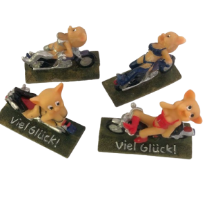 Mädchen auf Motorrad 7cm (VPE 12)