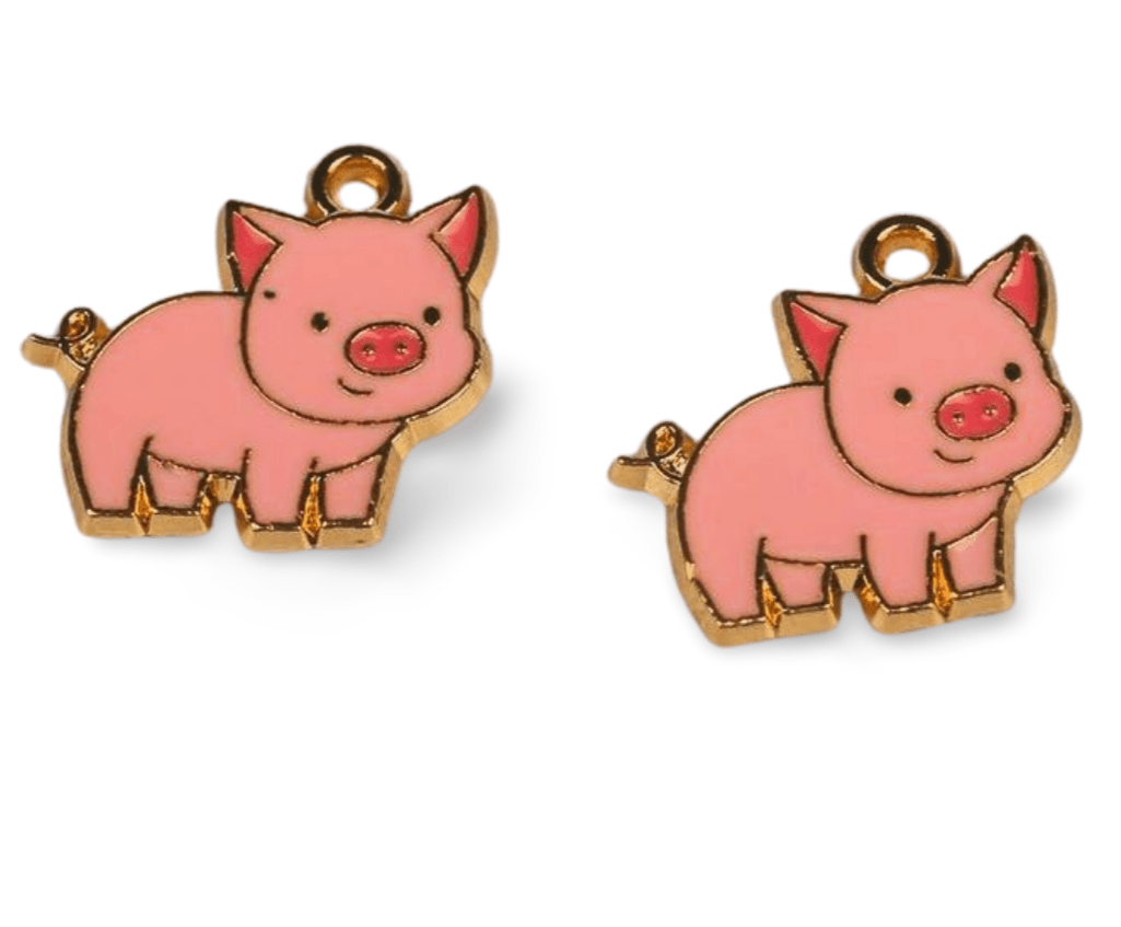 Metalltalis Schwein, gold (VPE 100)