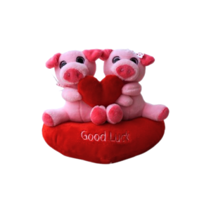 2 Plüschschweinchen auf Herz (VPE 4)