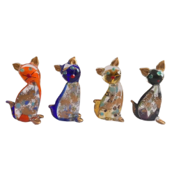 Glaskatze mit blauen Augen, 6cm (VPE 1)