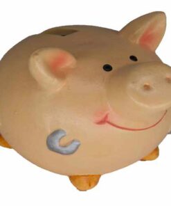 Keramiksparkasse Schwein "Viel Glück" (VPE 6) – Bild 2