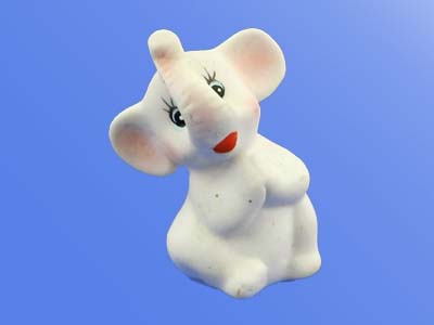 Porz.Elefant weiss unglasiert (VPE 10)