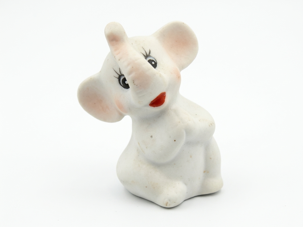 Porz.Elefant weiss unglasiert (VPE 10)