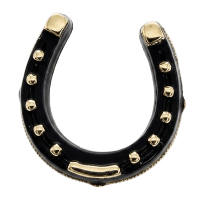 Hufeisen 10mm schwarz/gold geprägt (VPE 100)