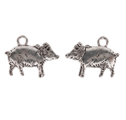 Metalltalis silber, Schwein stehend (VPE 100)