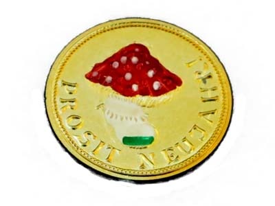 Münze, gold, bemalt (VPE 100)
