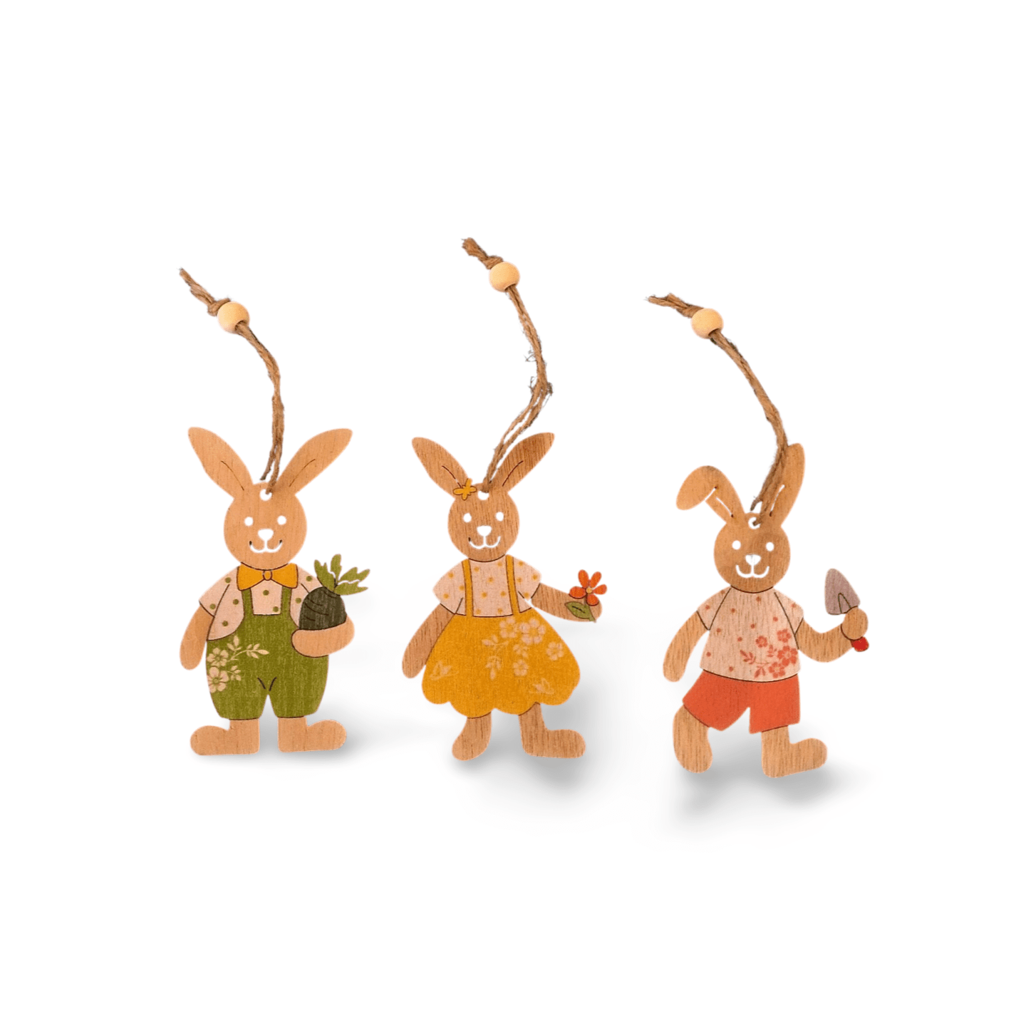 Holz Osterhase bunt mittel. verschiedene Motive