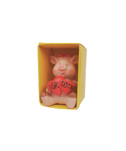 Alternative view of Glücksschwein sitzend mit Spruch (VPE 12)