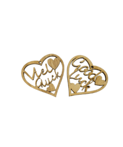 Holzherz natur mit Spruch  gelasert (VPE 48)