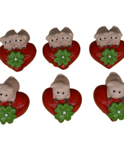 Schweine auf rotem Herz (VPE 15)