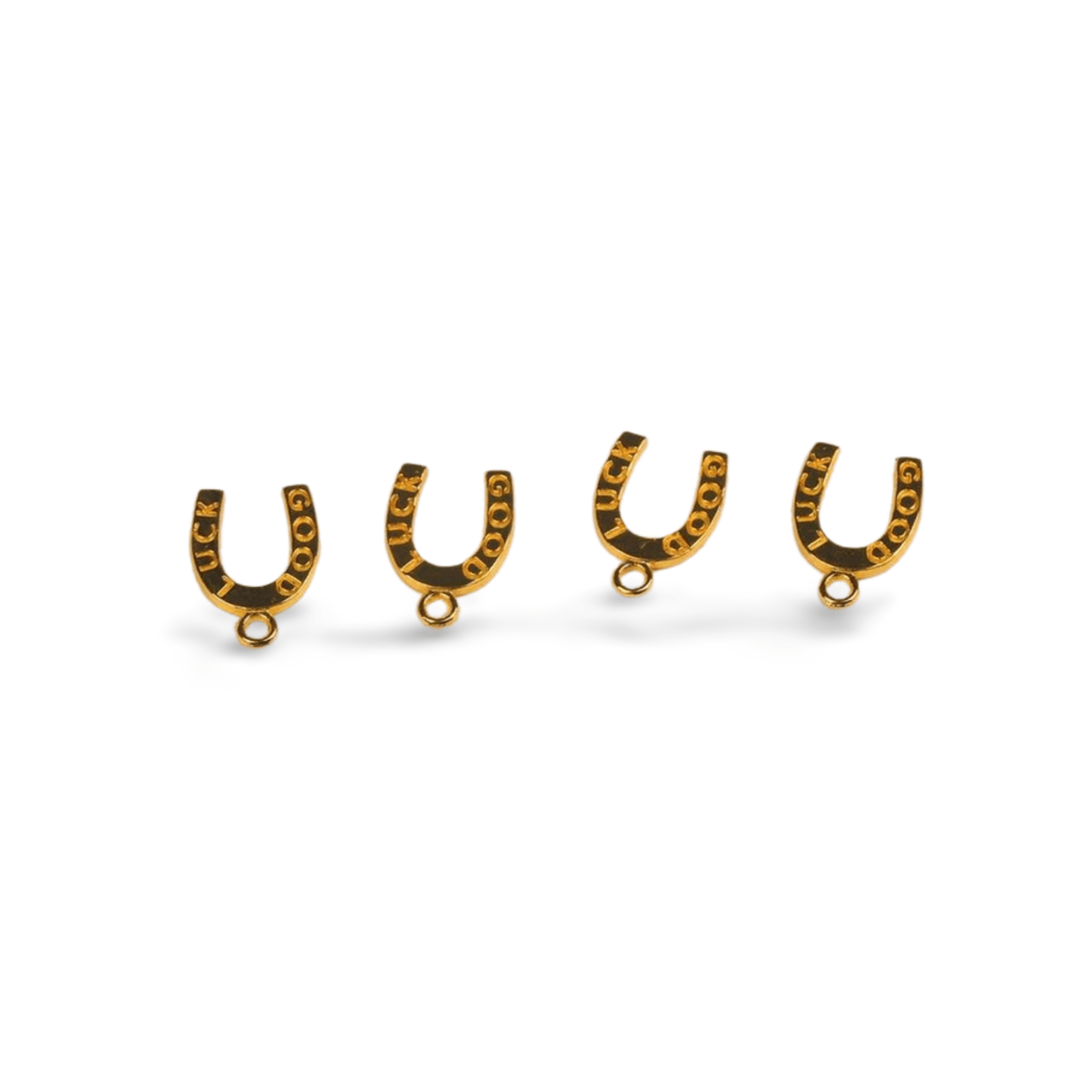 Metalltalis gold; Hufeisen "Good Luck" (VPE 100) – Bild 3