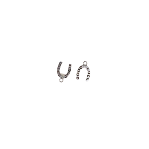 Metalltalis silber, Hufeisen "Good Luck (VPE 100)