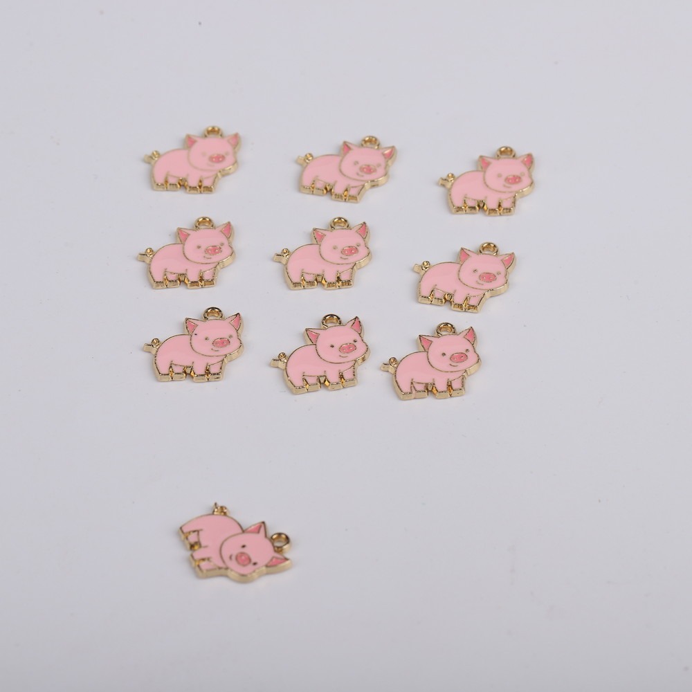 Metalltalis Schwein, gold (VPE 100) – Bild 3