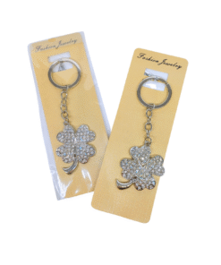 Schüsselanhänger Kleeblatt glitzernd (VPE12)