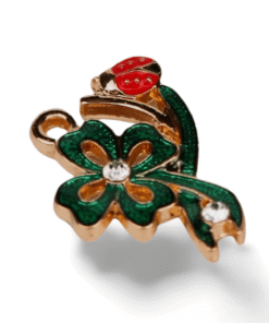 Metalltalis Kleeblatt mit Marienkäfer (VPE 50)