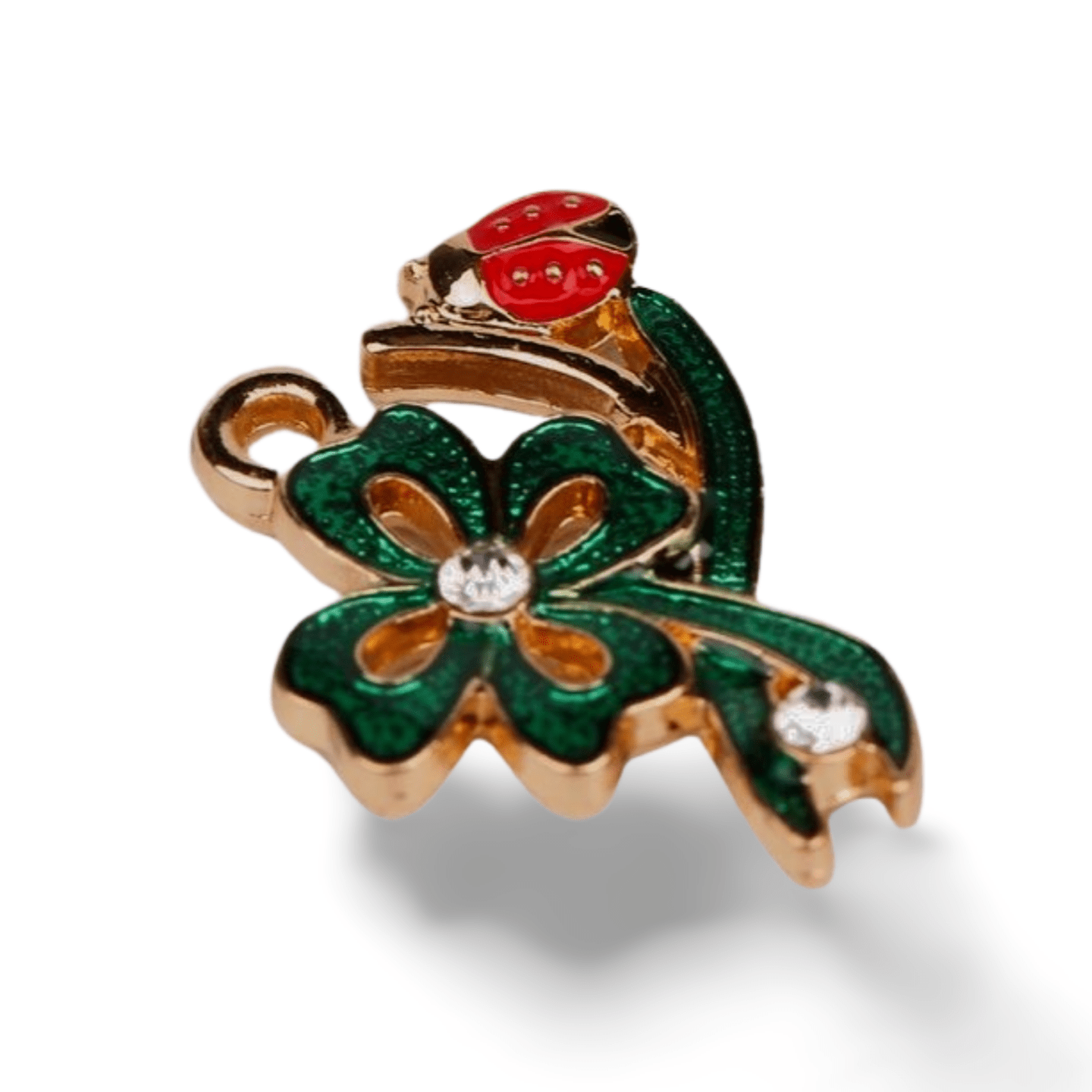 Metalltalis Kleeblatt mit Marienkäfer (VPE 50)