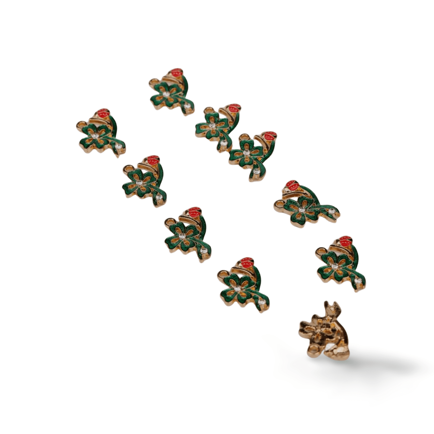 Metalltalis Kleeblatt mit Marienkäfer (VPE 50) – Bild 2