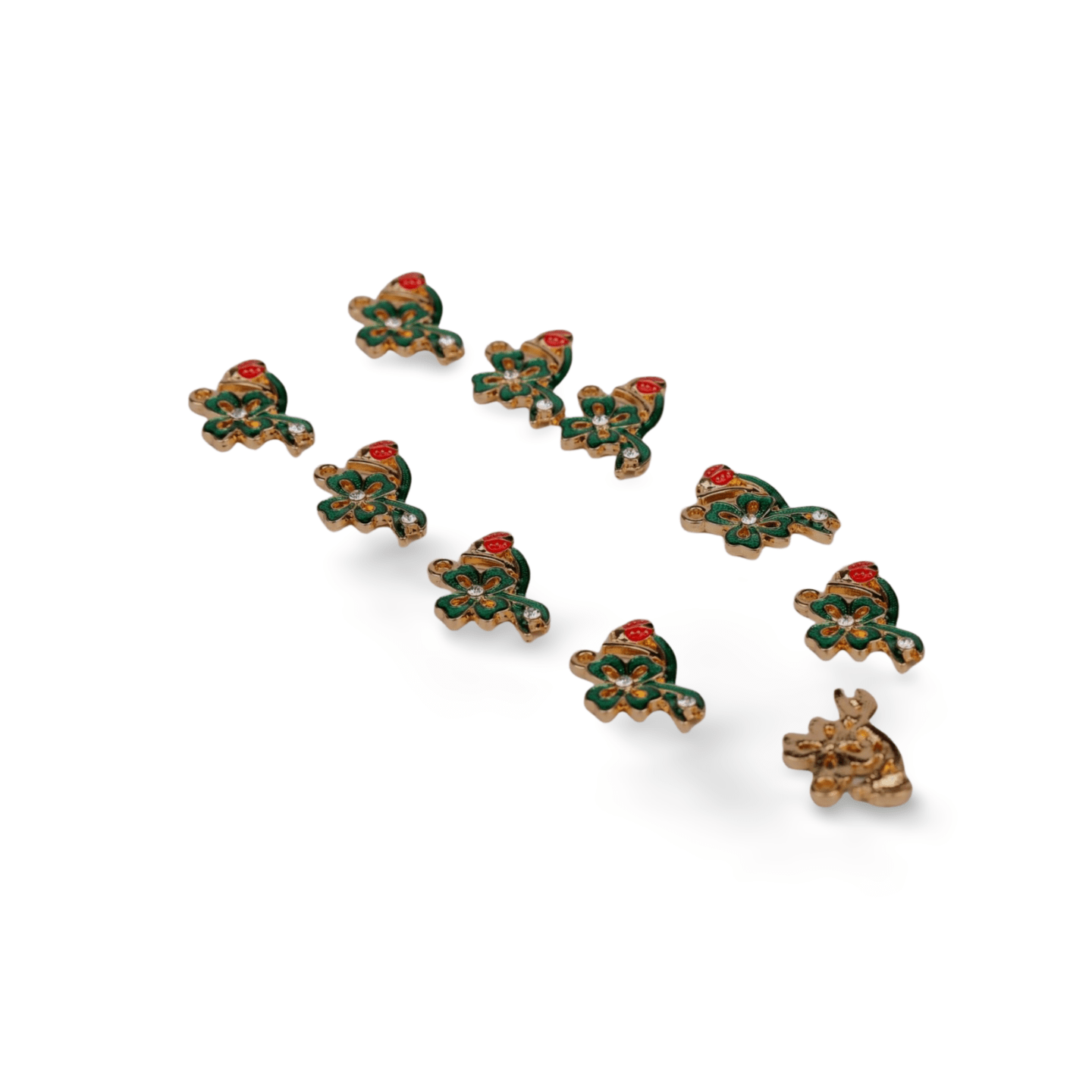 Metalltalis Kleeblatt mit Marienkäfer (VPE 50) – Bild 3