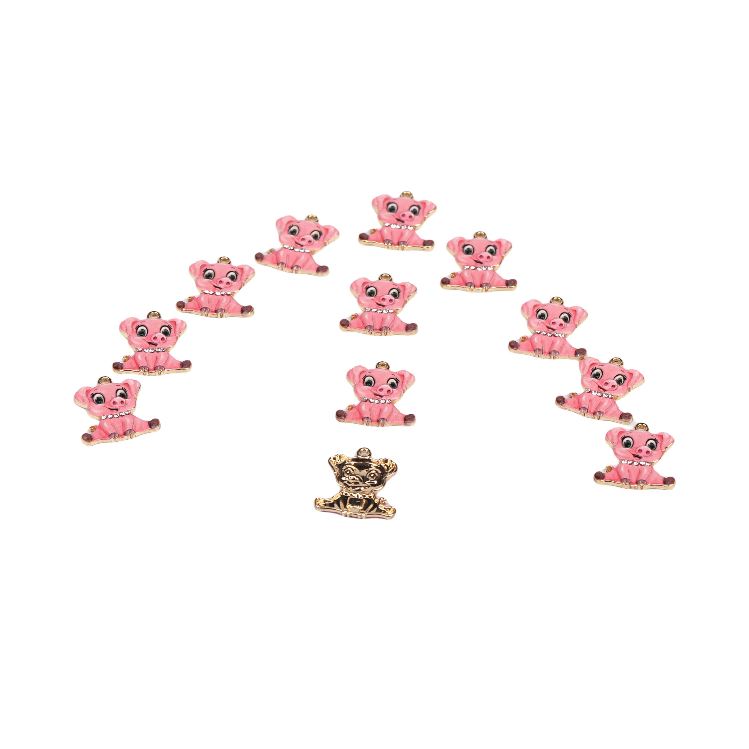 Metalltalis Glücksschwein mit Magnet (VPE 50) – Bild 2