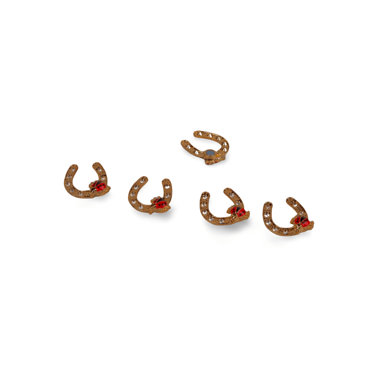 Metalltalis Hufeisen mit Marienkäfer, Magnet (VPE 50) – Bild 2