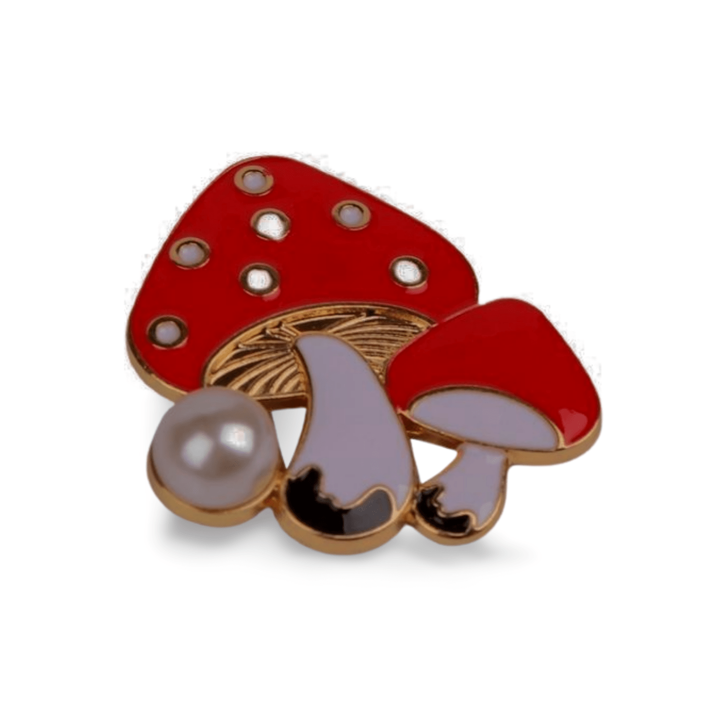 Metalltalis Fliegenpilz mit Perle, Magnet (VPE 50)