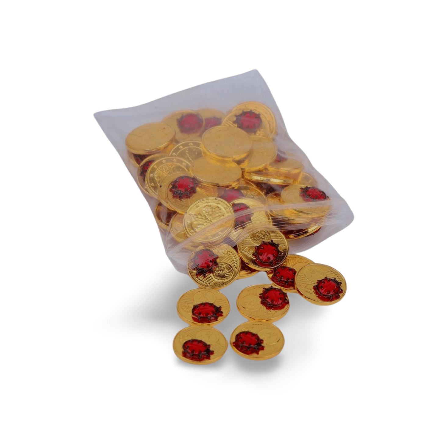 Goldmünze mit Marienkäfer (VPE 50) – Bild 2