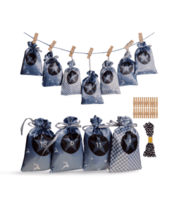 Seiden Advendskalender (10x15 cm) (VPE 5) blau