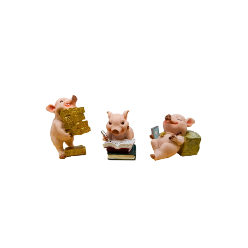 Polyschwein div. Motive  9tlg