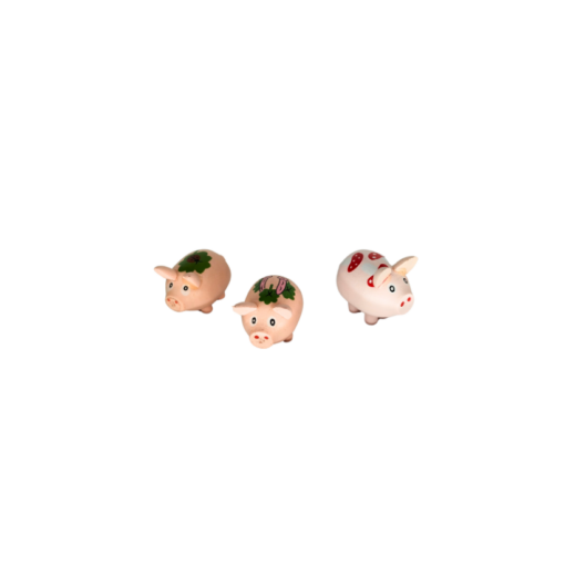 Holzschwein rosa bemalt (VPE 24)