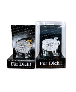 Glasschwein Ohren gold/silber (VPE 10)